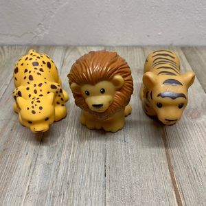 LITTLE PEOPLE®️ Set of 3 Felines Zoo Cheetah Lion Tiger Big Cats Animals